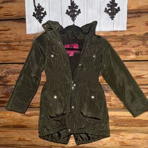 Weatherproof Dark Green Fur-Trimmed Jacket
